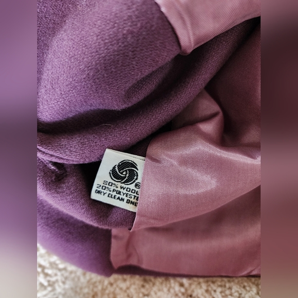 Beautiful Jack Winter purple Blazer Vintage Jacket Size Small 6 vtg Wool blend - Picture 10 of 10